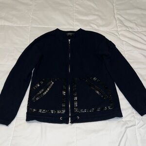 CHANEL Cashmere Sweater with Distinctive Pocket Detailing